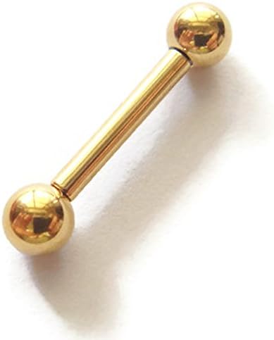 Gift Big Gauge 10g~16mm Steel Tongue Rings Ring Stud Bar Barbell Body Piercing