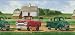 Classic Ford Trucks Farm barn Farming scene theme Wallpaper Border - 15' rolls