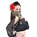 BellyLady Belly Dance Tribal Face Veil With Beads, Valentine's Gift Idea