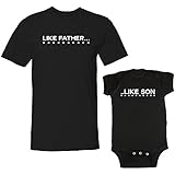 We Match! Like Father Like Son Matching Adult T-Shirt & Baby Bodysuit Set