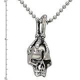 Skull with Claw Stainless Steel Pendant on 22" Bead Chain by 