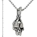 Skull with Claw Stainless Steel Pendant on 22 Bead Chain