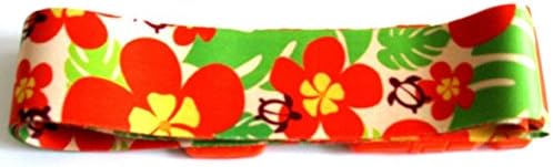 Orange Floral Print Adjustable Suitcase / Luggage Strap Belt 2 X 67 Inches