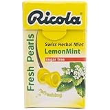Ricola Herbal Sugar Free Lemonmint Mints, 0.88-ounce Boxes (Pack of 12)