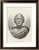 Lycurgus of Sparta Legendary Greek Lawgiver Mentioned by Herodotus Plutarch and Xenophon Framed Art Poster Print by Ambroise Tardieu, 27x33