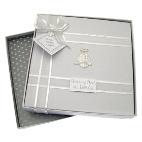 White Cotton Cards Christening White Gown Medium Album