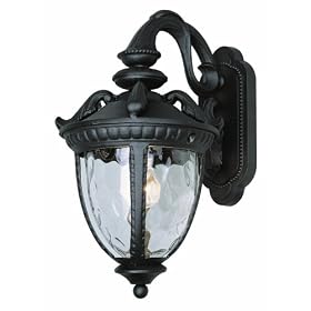 Trans Globe Lighting 5270 BK 9-3 4-Inch 1-Light Outdoor Small Wall Lantern, Black by Trans Globe Lighting