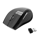 GTMax 2.4GHz Wireless Optical Mouse with 5-Button for Laptop/Desktop PC - Black