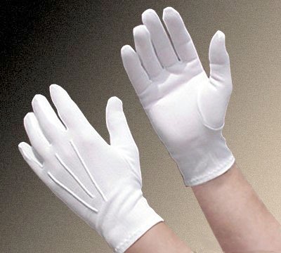 White or Black Cotton Gloves-sold By Dozen Pair-Only $1.99 Per Pair -On Sale