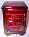 Red Carnival Glass Penny Trust Co Safe Candy Container