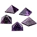 SUNYIK Natural Stone Pyramid, Healing Crystal Point Gemstone Energy Generator Reiki Metaphysical Decoration Figurine Amethyst Quartz, 1-1 1/8 inch