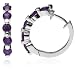 Sterling Silver Amethyst Hoop Earrings