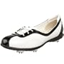 Callaway Women's Half Lace Golf Shoe,White/Black Patent,US Women's 9.5 M