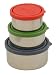 Kids Konserve Nesting Trio Stainless Steel Containers with Leak-Proof Lids