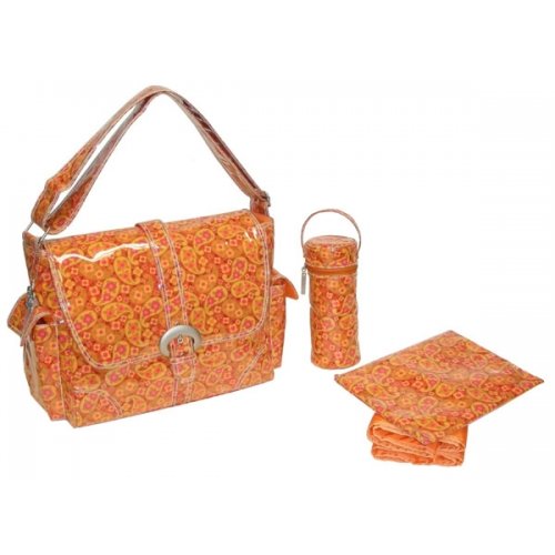 Kalencom Laminated Buckle Diaper Paisley Orange