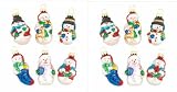 Christmas Tree Snowman Ornaments Set of 12