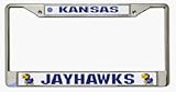 Kansas Jayhawks (Color Logo) Chrome License Plate Frames - Set of 2