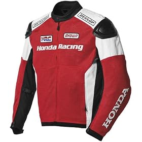 Honda Racing Mesh Mens Motorcycle Jacket Red/White/Black XXXL