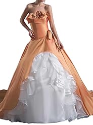 Strapless  Organza/Satin/Taffeta  Ball Gown  Dress with a Chapel Train 