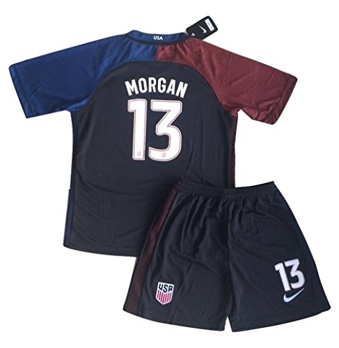 2016-2017 Alex Morgan #13 Kids/Youth USA National Away Jersey & Shorts