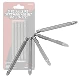 Tooluxe Pro-Grade 3-1/2 Inch Philips Screwdrive Bits Extension with Magnetic Tip, 1/4