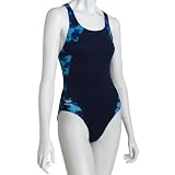 Speedo Women's Race Endurance+ Polyester Camo Splice Record Breaker Back One Piece Swimsuit