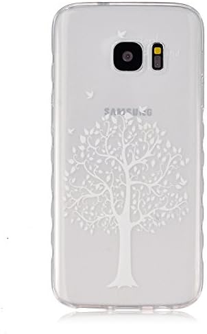S7 Case, ESKK® High Quality Slim Fit Flexible Soft TPU Extra Grip Anti-Scratch Protective Cover Case for Samsung Galaxy S7 (White Tree)
