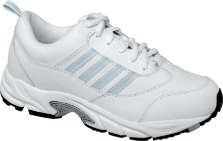 Drew Women's Blitz Aerobic Shoes,White/Blue Combo,6.5 4E US