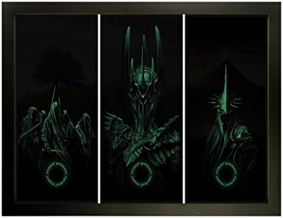 Kumax Map Of Middle Earth The Lord Of The Rings Poster Artwork Pictured Canvas Wooden Framed Modern Astract Art MountBar Office Room Wall Print Decor (9.45x12.99inch12.99x16.93inch14.96x18.90inch )