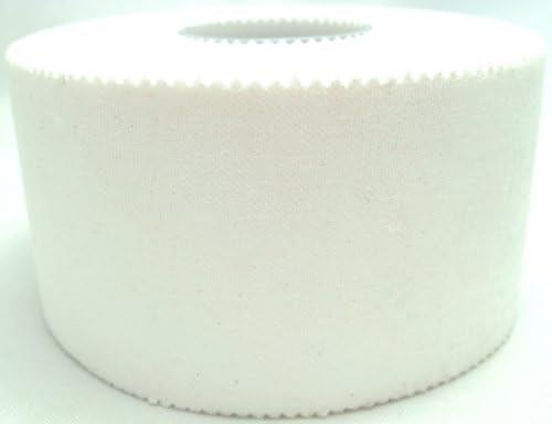 White Athletic Cotton Sports Tape for Enhanced Grip; 2 in x 33 ft