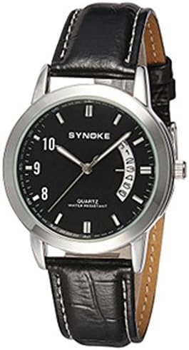 Mens Quartz Analog Wrist Watches with Leather Band