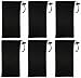Six 6 Black Microfiber Cleaning and Storage Pouch Sack Cases for Sunglasses and Eyeglasses