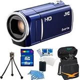 JVC GZ-HM50US Flash Memory Camcorder (Blue) – 16 GB Memory Bundle