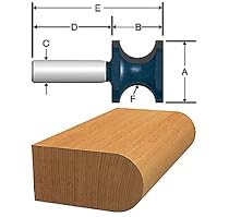 BOSCH 84432M 1/2-Inch Cut Bull Nose Router Bit 1/2-Inch Shank