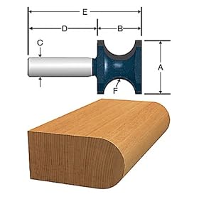 BOSCH 84432M 1/2-Inch Cut Bull Nose Router Bit 1/2-Inch Shank