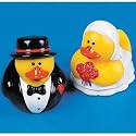 One Dozen (12) Bride and Groom Wedding Rubber Ducks