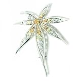 Silver Tone Multicolored Flower Pin Brooch