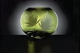 Green Vase with Palm Accents