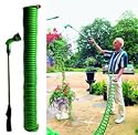 Garden Water Spray With 30ft Coil Hose (223)-Lightweight & Compact
