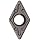 Sandvik Coromant CoroTurn 107 Carbide Turning Insert, DCMX Style, 55 Degree Diamond Shape, WM Chipbreaker, GC3215 Grade, Multi-Layer Coating
