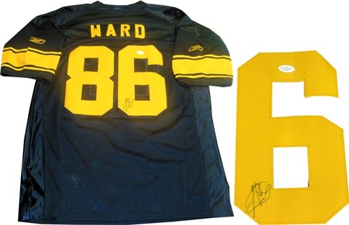 Hines Ward Autographed/Hand Signed Pittsburgh Steelers Authentic Jersey (James Spence)