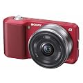 Sony NEX-3AR Systemkamera (14 Megapixel, Live View, HD Videoaufnahme) Kit rot inkl. 16mm Objektiv
