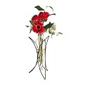 Amphora Vase on Metal Half Moon Stand - Clear