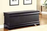 Coaster Louis Philippe Style Cedar Chest in Black Finish