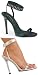 Women's Strappy Sandals with Rhinestone Studded Ankle Wrap
