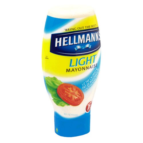 Hellmanns Squeezable Light Mayo, 18-Ounce Bottles (Pack of 4)