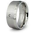 9mm Stainless Steel Men's Ring with CZ (Sizes 8-12)