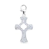 14k Gold Diamond Cross Charm (1/10 cttw)