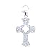 Jewelry : 14k Gold Diamond Cross Charm (1/10 cttw)