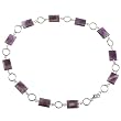 Handmade Purple Amethyst Beaded Necklace With Sterling Silver
